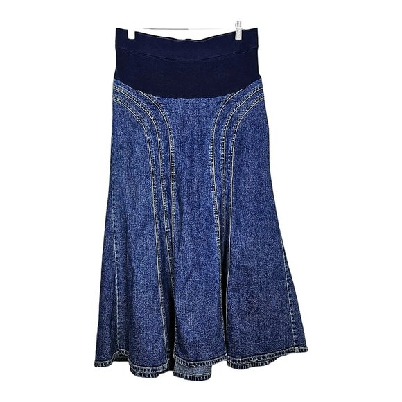 Motherhood Maternity Skirts Motherhood Maternity Skirt Denim Maxi